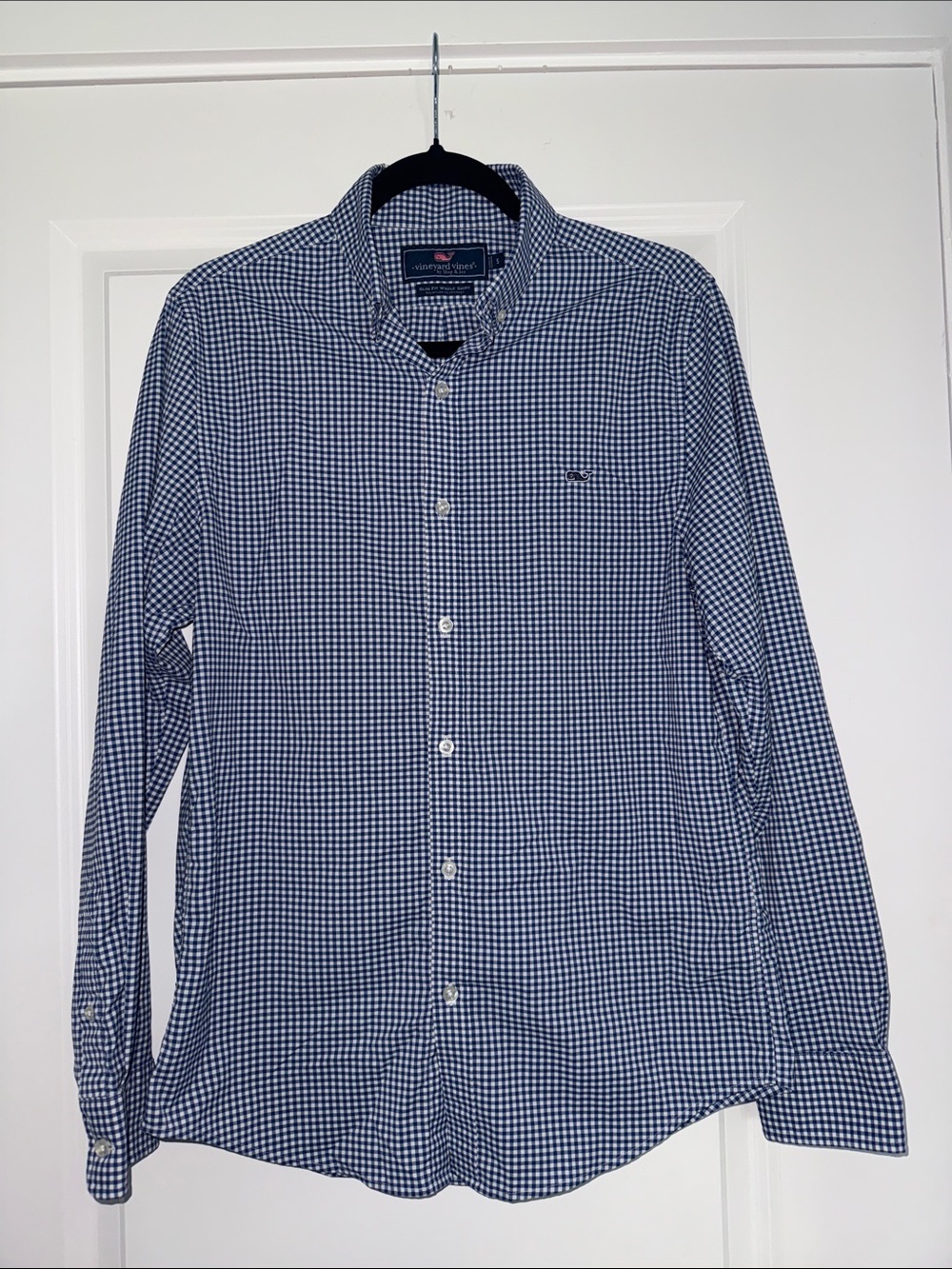 Men’s Slim-fit button-down shirt in blue/white Vineyard Vines size Small